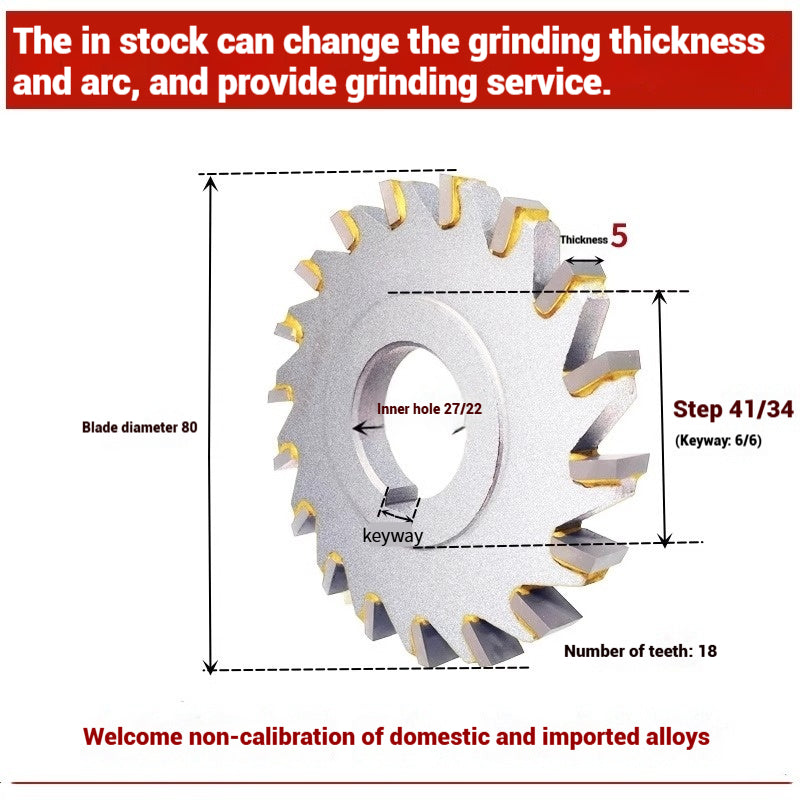 1056-Alloy three-face milling cutter can be customized tungsten steel 63 80 100 125 YW2 steel parts milling slot welding disk cutter Shandong Denso Pricision Tools Co.,Ltd.